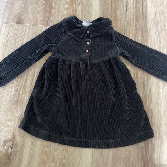 Zara baby black corduroy dress - Picture 1 of 2